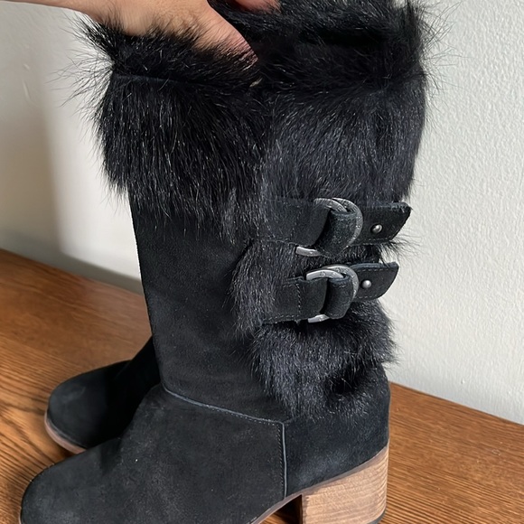 Bearpaw Madeline Women's Heeled Goat Fur Fleece Lined Boot, Women’s Size 7 - Picture 8 of 14